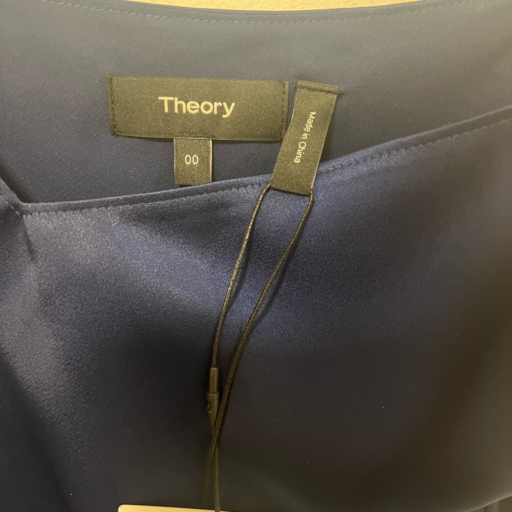 NWT Theory Easy Slip Dress In Satin - Picture 4 of 8